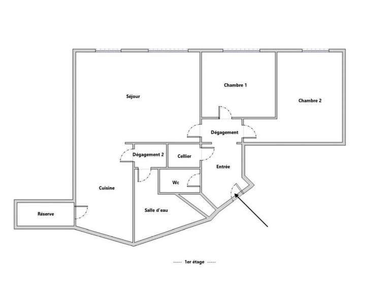 Appartement Paris 16e - 2 chambres - 79m²