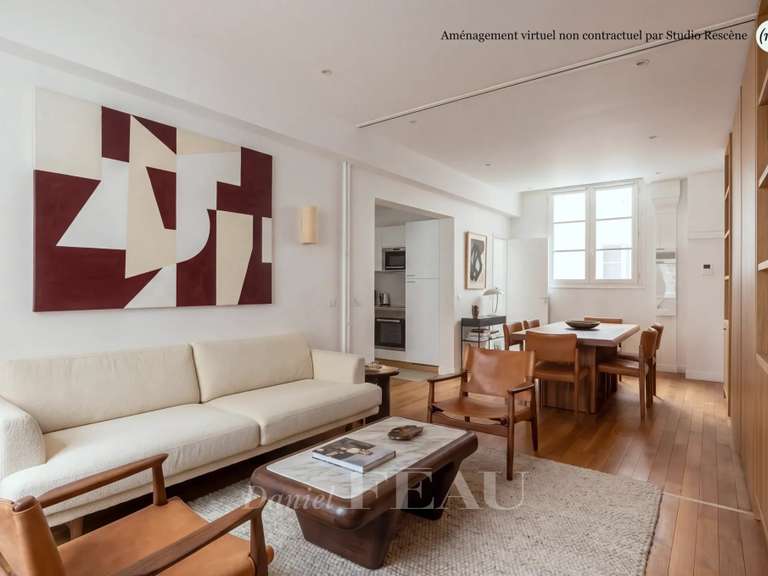 Appartement Paris 3e - 1 chambre - 49m²