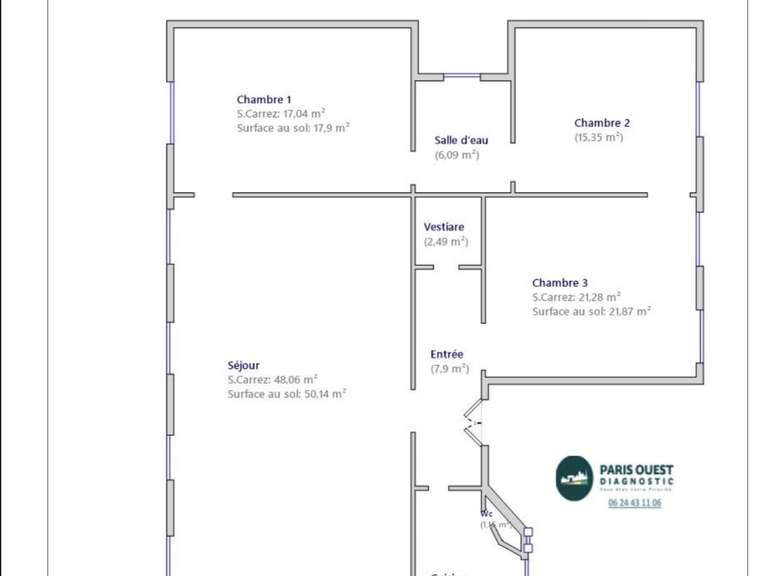 Appartement Paris 10e - 3 chambres - 125m²
