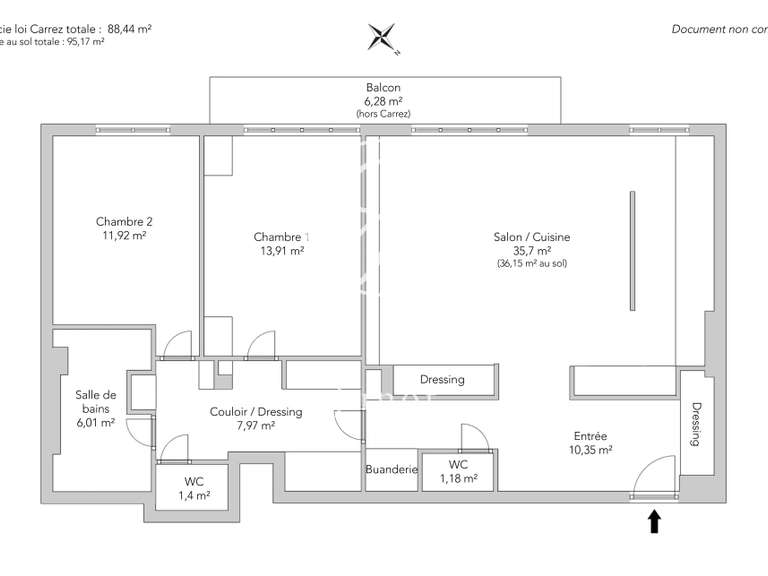 Apartment Paris 16e - 2 bedrooms - 95m²