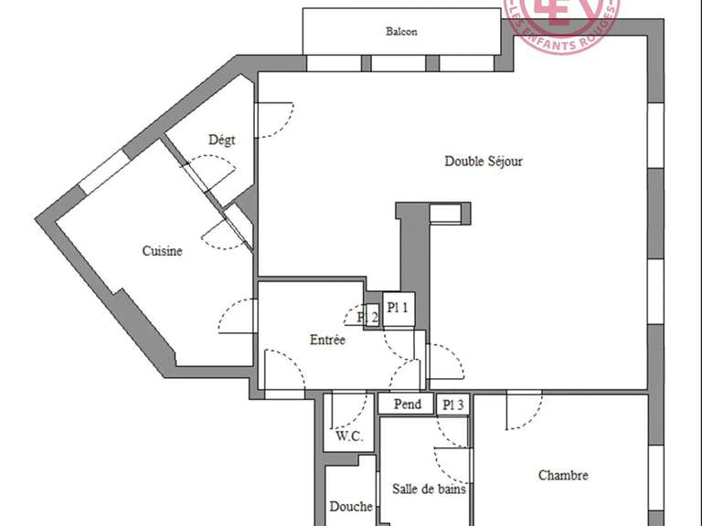 Apartment Paris 4e - 1 bedroom - 82m²