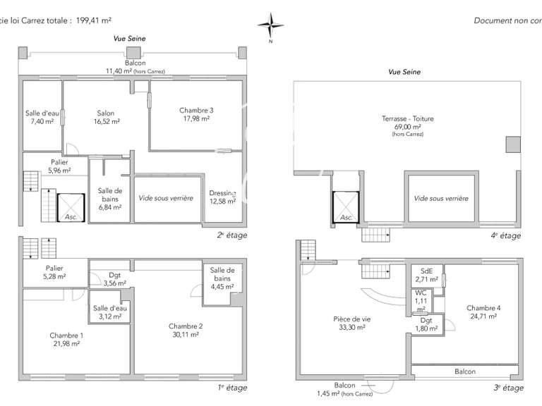 Maison Levallois-Perret - 3 chambres - 665m²