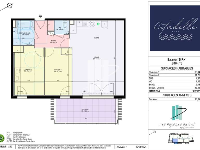 Appartement Agay - 2 chambres - 73m²