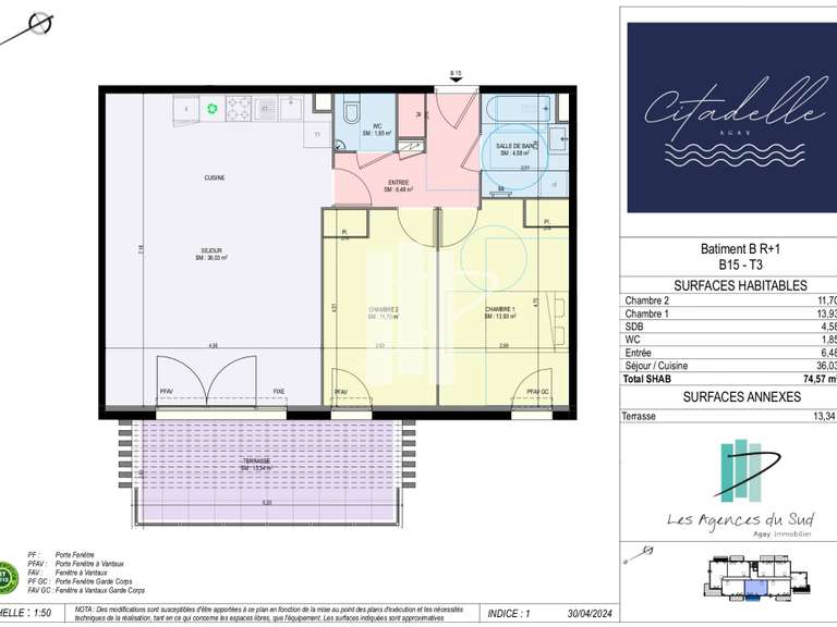 Apartment agay - 2 bedrooms - 74m²