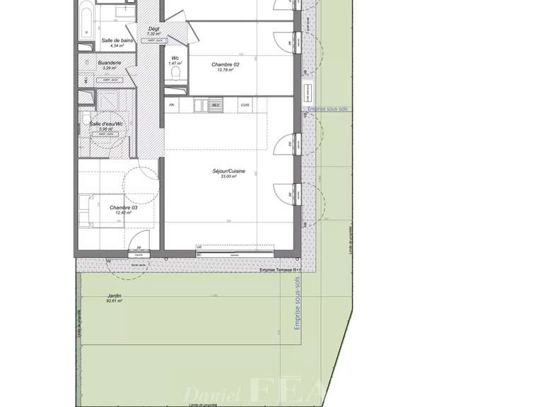 Appartement Aix-en-Provence - 3 chambres - 98m²