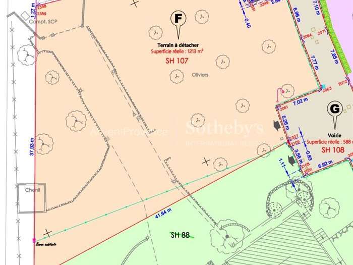 Land Aix-en-Provence - 1213m²