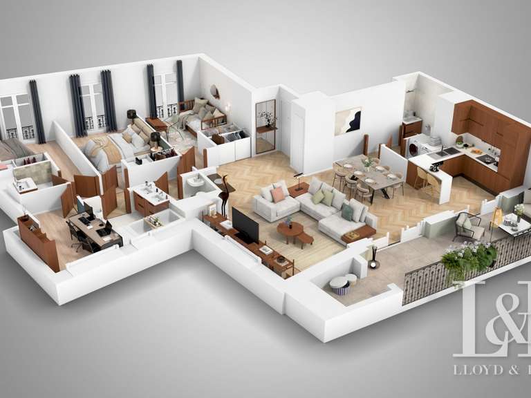 Apartment Aix-les-Bains - 3 bedrooms - 111m²