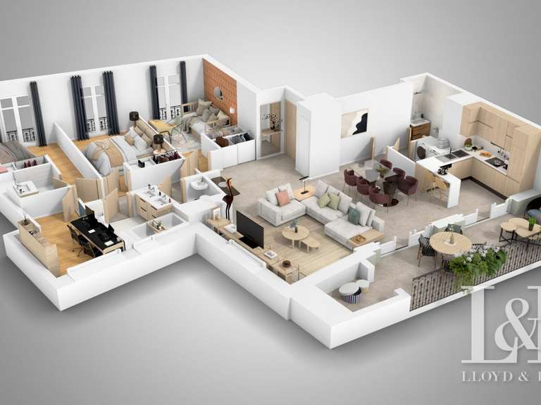 Apartment Aix-les-Bains - 3 bedrooms - 106m²