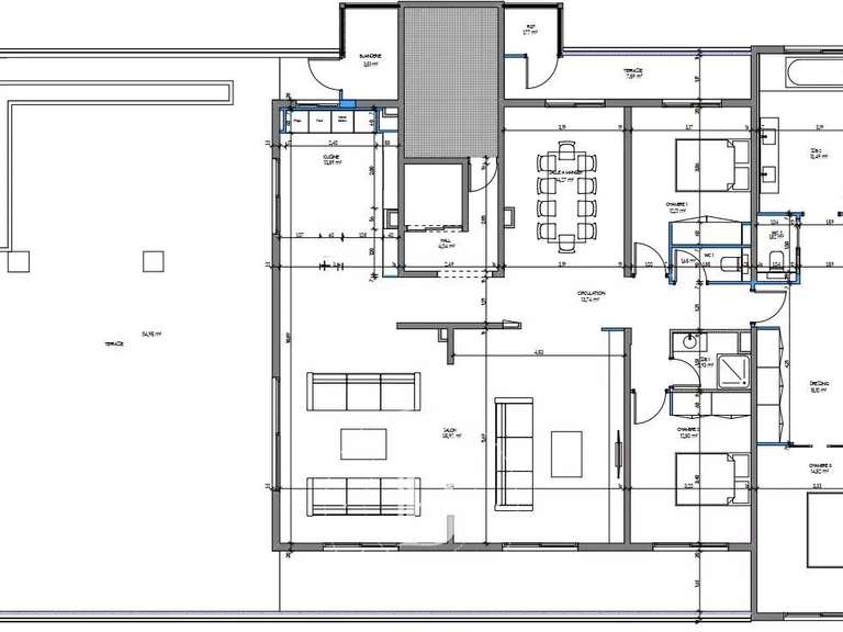 Appartement Ajaccio - 3 chambres - 174m²