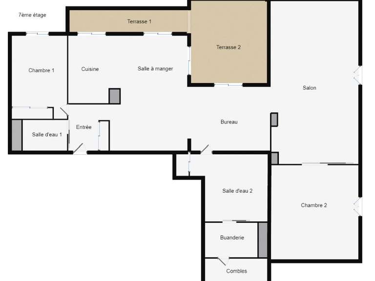 Appartement Ajaccio - 2 chambres - 125m²