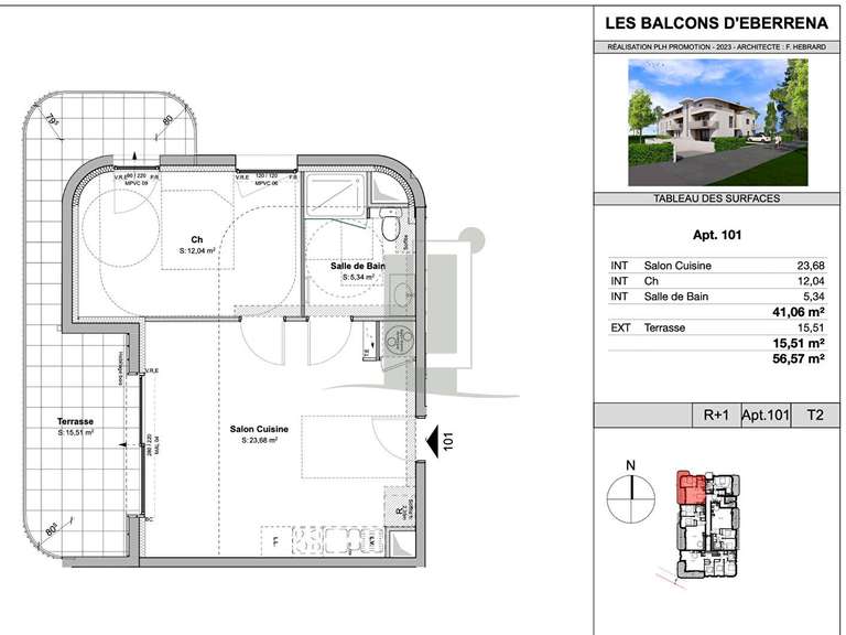 Appartement Anglet - 2 chambres - 69m²