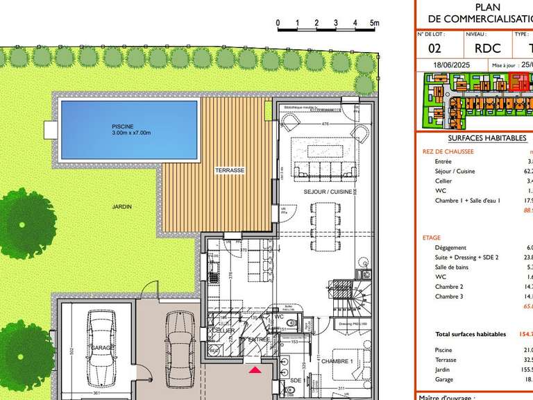 Maison Anglet - 4 chambres - 154m²