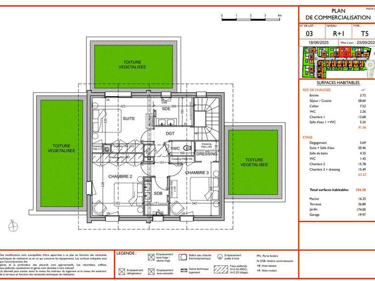 Maison Anglet - 4 chambres - 154m²