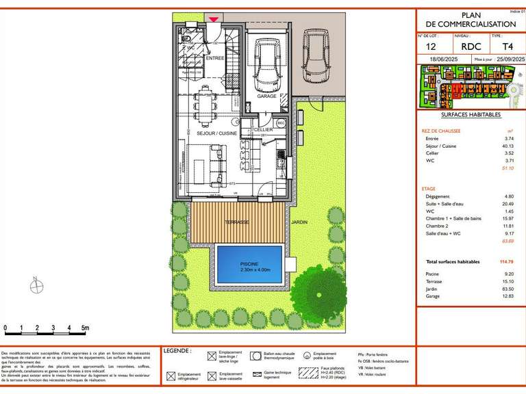 Maison Anglet - 4 chambres - 114m²