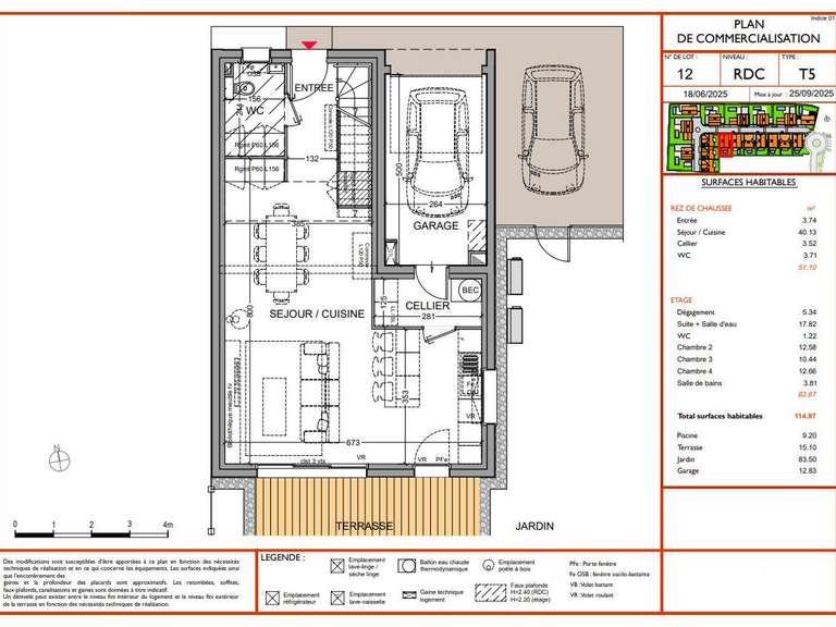 Maison Anglet - 4 chambres - 114m²