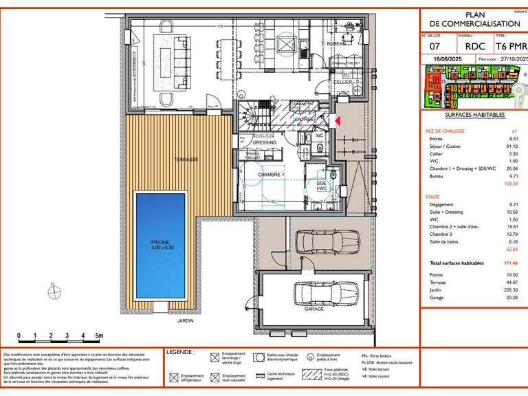 Maison Anglet - 4 chambres - 171m²