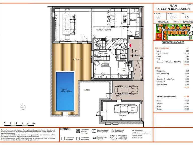 Maison Anglet - 4 chambres - 171m²