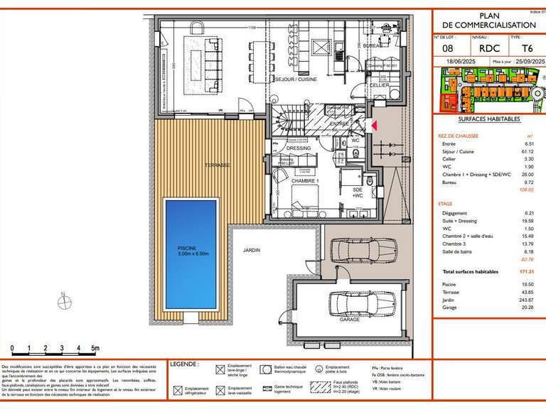 Maison Anglet - 4 chambres - 171m²