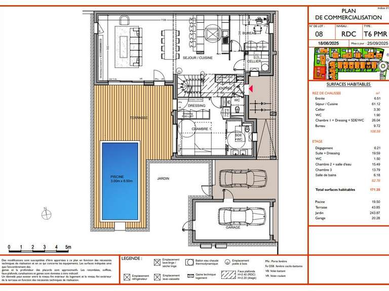 Maison Anglet - 4 chambres - 171m²