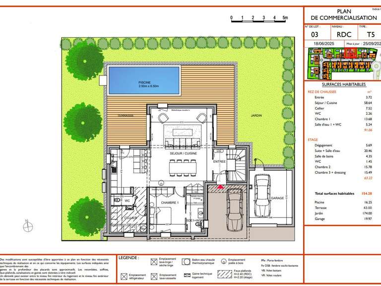 Maison Anglet - 4 chambres - 154m²