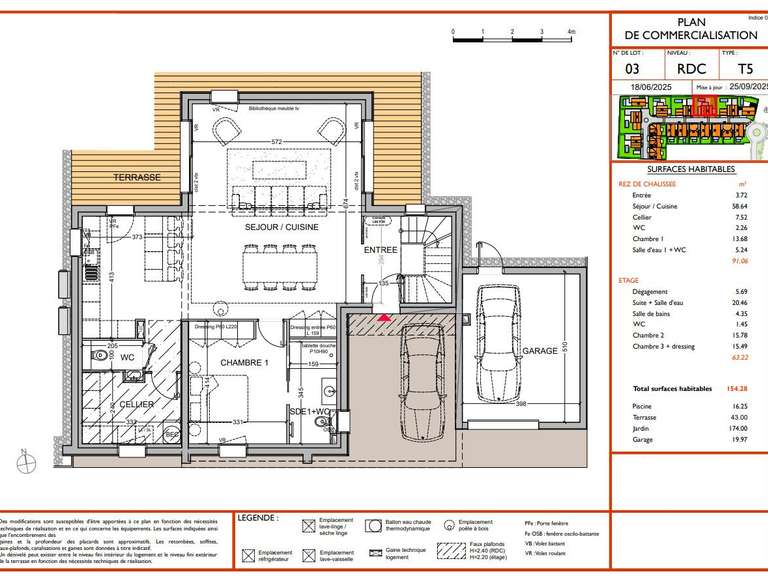Maison Anglet - 4 chambres - 154m²