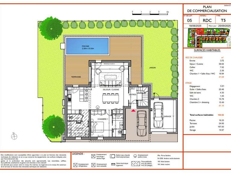 Maison Anglet - 4 chambres - 154m²