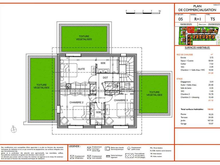 Maison Anglet - 4 chambres - 154m²