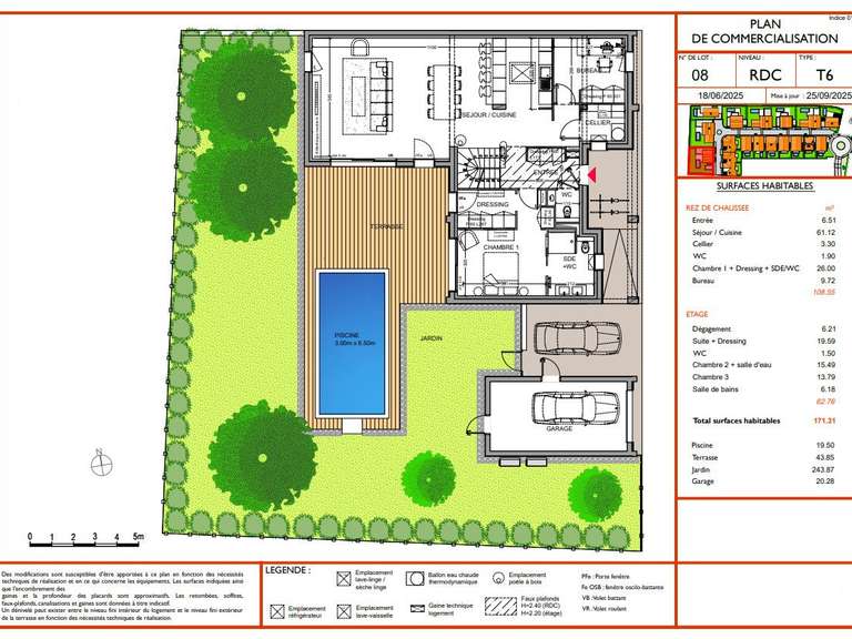 Maison Anglet - 4 chambres - 171m²