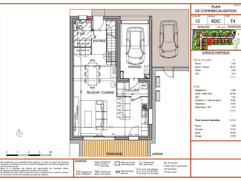 Maison Anglet - 4 chambres - 114m²