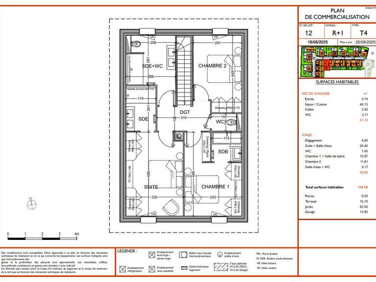 Maison Anglet - 4 chambres - 114m²