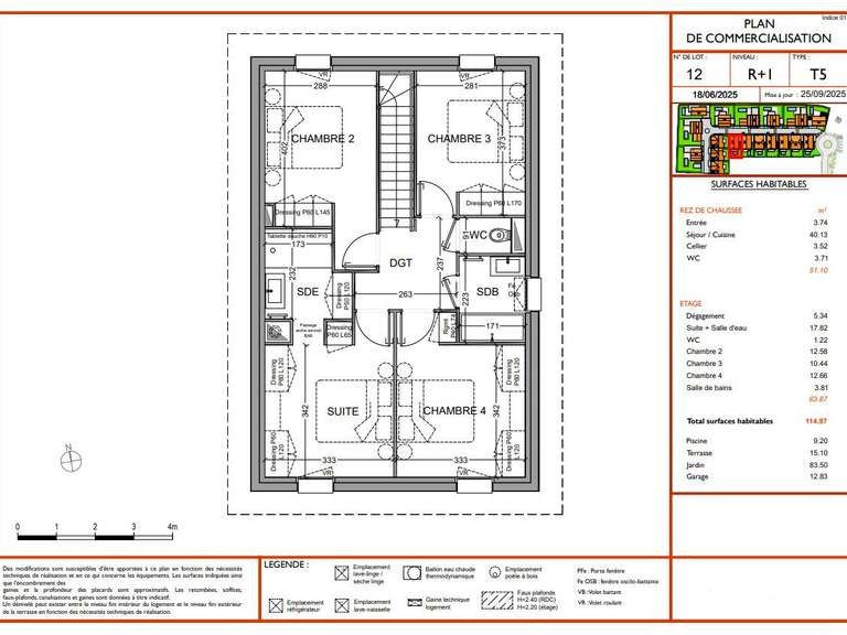 Maison Anglet - 4 chambres - 114m²