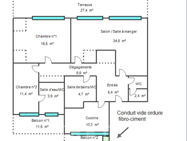 Appartement avec Vue sur mer Antibes - 2 chambres - 110m²