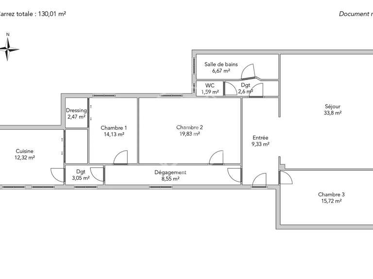 Apartment Asnières-sur-Seine - 3 bedrooms - 130m²