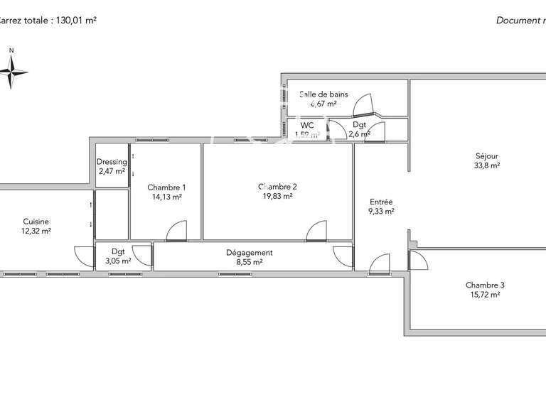 Apartment Asnières-sur-Seine - 3 bedrooms - 130m²