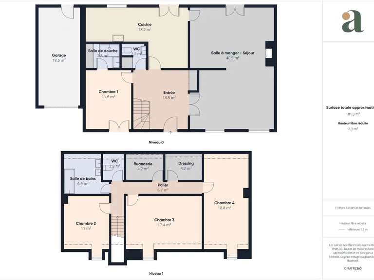 Maison Avilly-Saint-Léonard - 4 chambres - 145m²