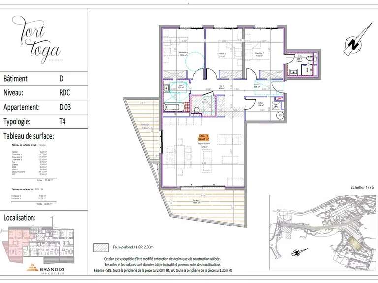 Appartement avec Vue sur mer Bastia - 3 chambres - 99m²