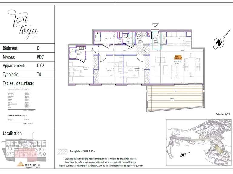 Appartement avec Vue sur mer Bastia - 3 chambres - 100m²