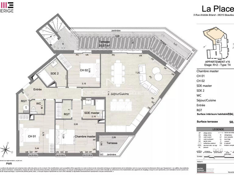 Appartement Beaulieu-sur-Mer - 3 chambres - 104m²