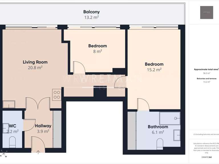 Appartement avec Vue sur mer Beaulieu-sur-Mer - 2 chambres - 60m²