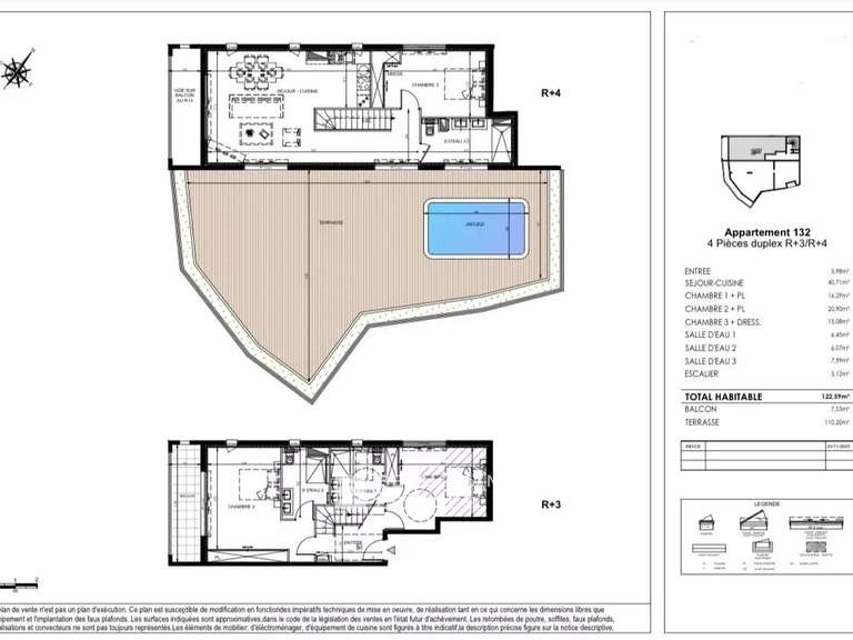 Appartement avec Vue sur mer Beausoleil - 4 chambres - 122m²