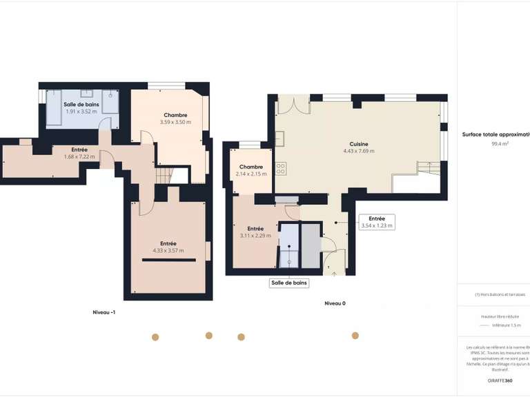 Appartement Bordeaux - 3 chambres - 102m²