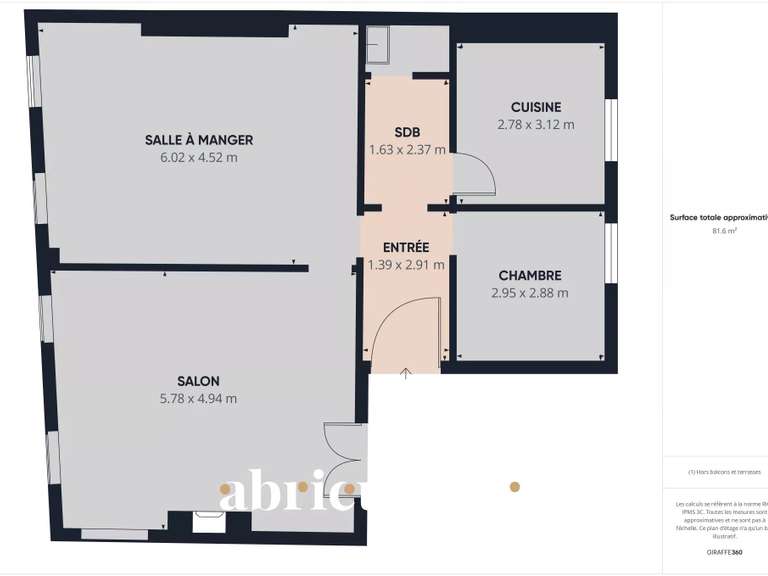 Appartement Bordeaux - 1 chambre - 83m²