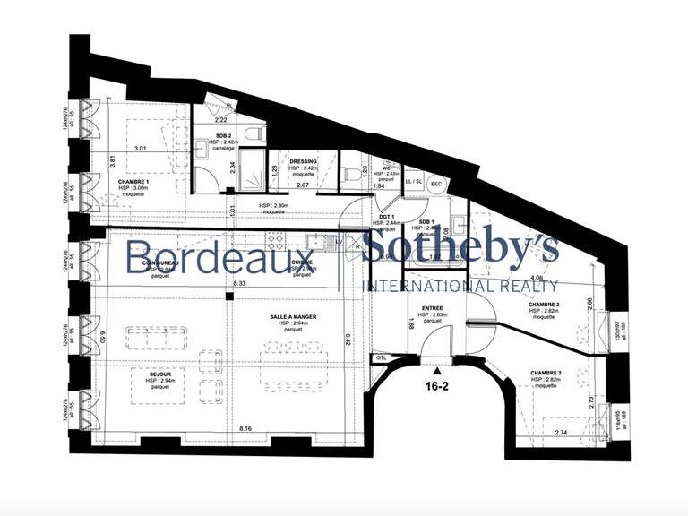Apartment Bordeaux - 3 bedrooms - 119m²
