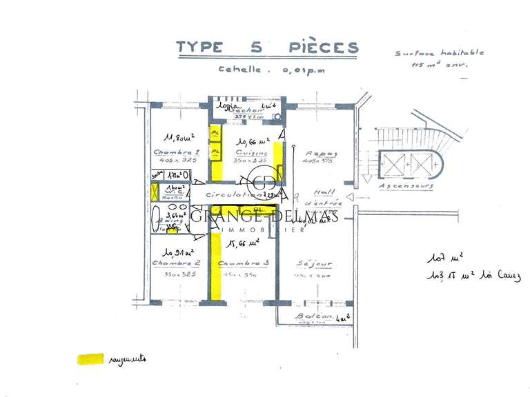 Appartement Bordeaux - 3 chambres - 103m²