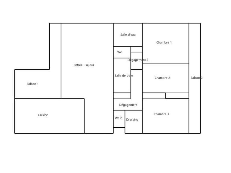 Appartement Bordeaux - 3 chambres - 116m²
