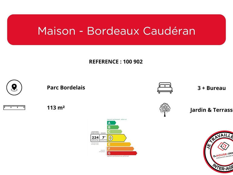 Villa Bordeaux - 3 chambres - 113m²