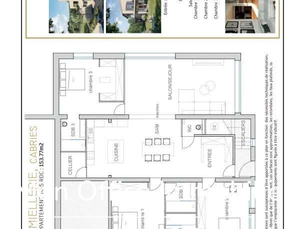 Appartement Cabriès - 4 chambres - 154m²