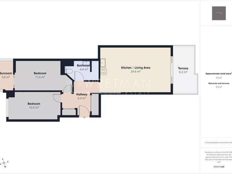 Appartement avec Vue sur mer Cagnes-sur-Mer - 2 chambres - 59m²