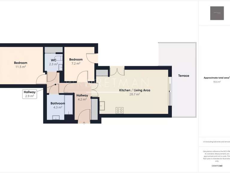 Apartment Cannes - 2 bedrooms - 57m²