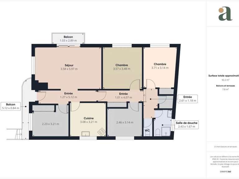 Appartement avec Vue sur mer Cannes - 4 chambres - 93m²